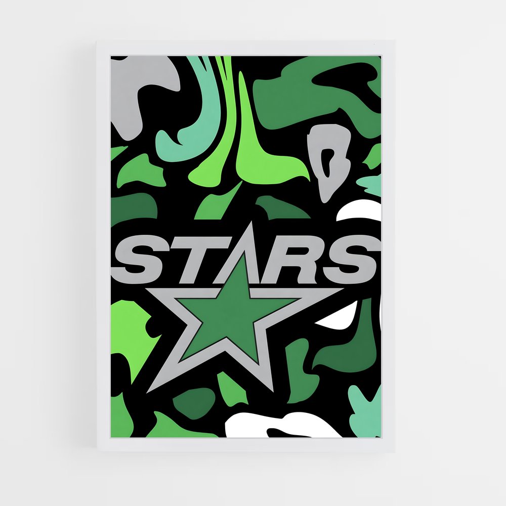 Poster Camouflage Stars – affiche Hockey sur glace (vue 3)